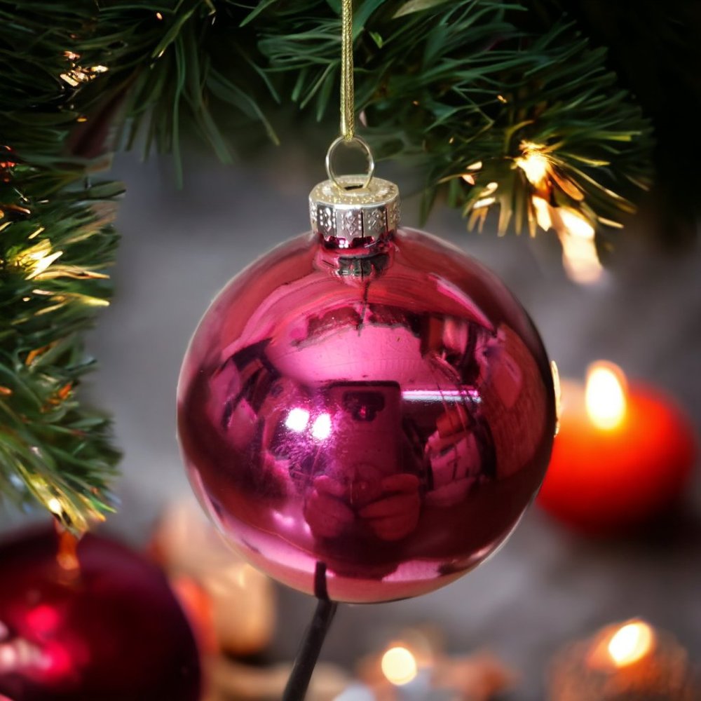 Sullivans 4" Shiny Wine Hand Blown Glass Ornament